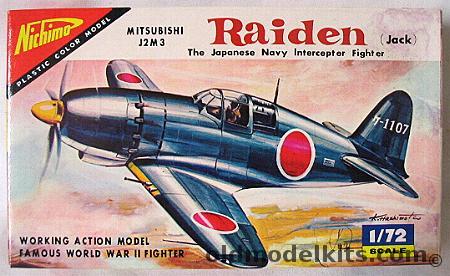 Nichimo 1/72 Mitsubishi J2M3 Raiden Jack, S7201-100 plastic model kit